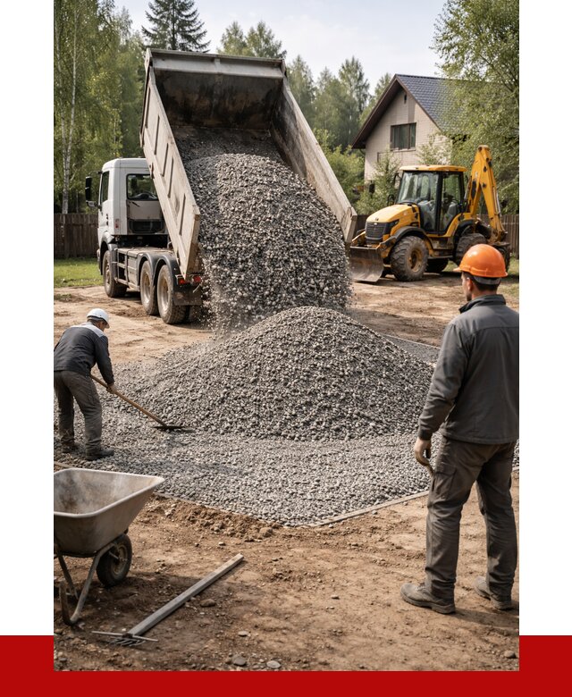 Отсыпка участка щебнем в Подольске от 6772 р. ПРОНЕРУДПдл