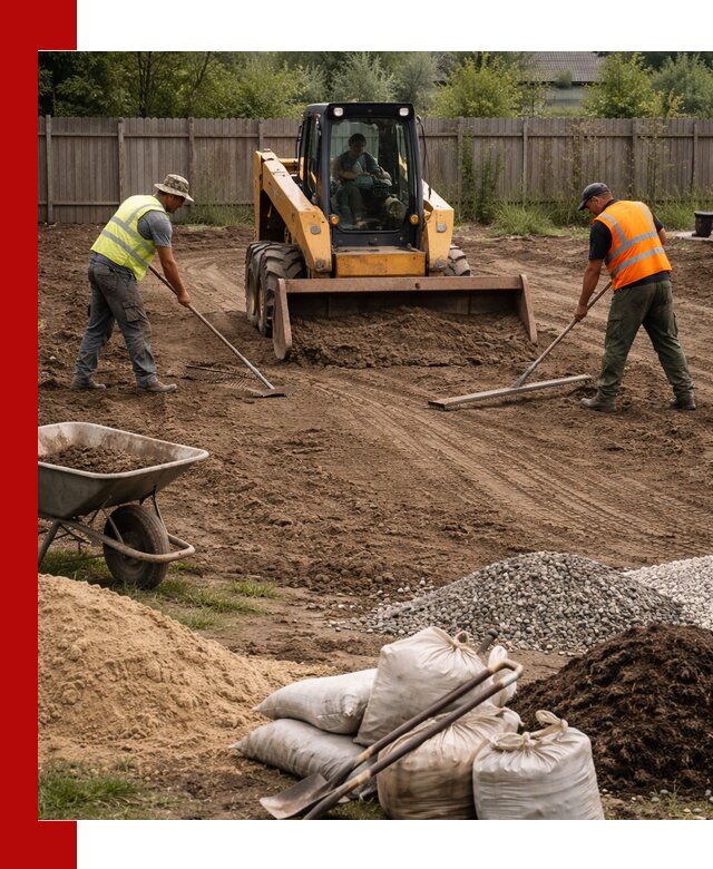 Выравнивание участка под строительство и благоустройство в Подольске